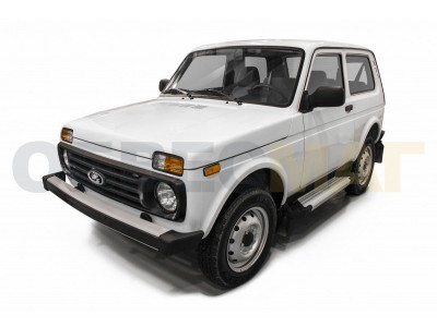 Пороги алюминиевые Rival Silver New для Нива ВАЗ 2121 1973-2021