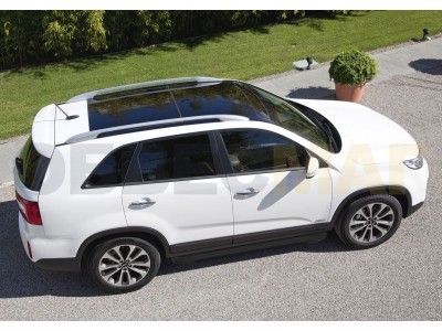 Пороги алюминиевые Rival Black New для Kia Sorento 2012-2020