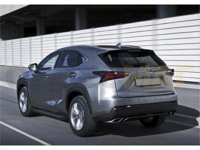 Пороги алюминиевые Rival Black New для Lexus NX-200/200t/300h 2014-2021