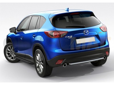 Пороги алюминиевые Rival Black New для Mazda CX-5 2011-2017