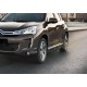 Пороги алюминиевые Rival Black New для Mitsubishi ASX/Outlander/Peugeot 4007/4008/Citroen C 2006-2021