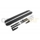 Пороги алюминиевые Rival Black New для Mitsubishi ASX/Outlander/Peugeot 4007/4008/Citroen C 2006-2021