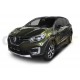 Пороги алюминиевые Rival Black New для Renault Kaptur 2016-2021