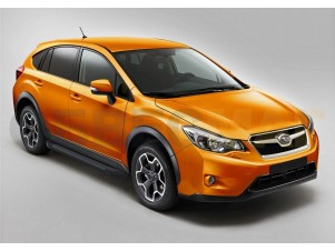 Пороги алюминиевые Rival Black New для Subaru XV № F173ALB.5402.1
