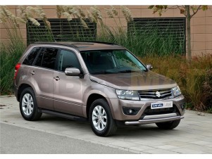 Пороги алюминиевые Rival Black New на 5 дверей для Suzuki Grand Vitara № F173ALB.5502.2