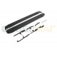 Пороги алюминиевые Rival Black New на 5 дверей для Suzuki Grand Vitara 2005-2015