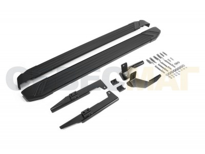 Пороги алюминиевые Rival Black New для Suzuki Vitara 2015-2021 F173ALB.5503.1