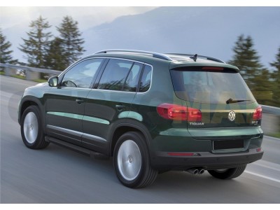 Пороги алюминиевые Rival Black New для Volkswagen Tiguan 2007-2016