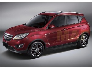 Пороги алюминиевые Rival Black New для Changan CS35 № F173ALB.8901.1