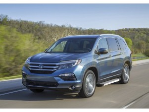 Пороги алюминиевые Rival Silver New для Honda Pilot № F180AL.2105.1