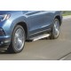 Пороги алюминиевые Rival Silver New для Honda Pilot 2016-2021