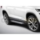 Пороги алюминиевые Rival Silver New для Skoda Kodiaq 2017-2021