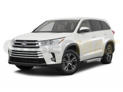 Пороги алюминиевые Rival Silver New для Toyota Highlander 2014-2020