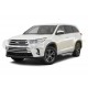 Пороги алюминиевые Rival Silver New для Toyota Highlander 2014-2020
