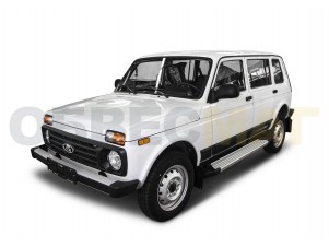 Пороги алюминиевые Rival Silver New для Нива ВАЗ 2131 № F180AL.6004.1