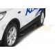 Пороги алюминиевые Rival Black New для Ford Kuga 2016-2021