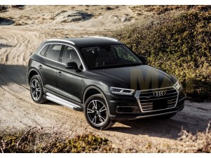 Пороги алюминиевые Rival Silver New для Audi Q5 № F193AL.0302.2