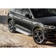 Пороги алюминиевые Rival Silver New для Audi Q5 2016-2021