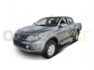 Пороги алюминиевые Rival Silver New для Mitsubishi L200 № F193AL.4003.1