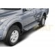 Пороги алюминиевые Rival Silver New для Mitsubishi L200 2006-2021