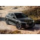 Пороги алюминиевые Rival Black New для Audi Q5 2016-2021