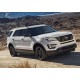 Пороги алюминиевые Rival Black New для Ford Explorer 2011-2017