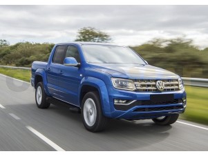 Пороги алюминиевые Rival Black New для Volkswagen Amarok № F193ALB.5803.2