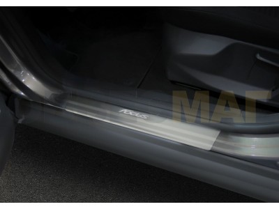 Накладки порогов Rival с надписью 4 штуки для Ford Focus 3 2015-2021