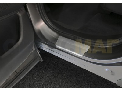 Накладки порогов Rival с надписью 4 штуки для Honda CR-V 2017-2021