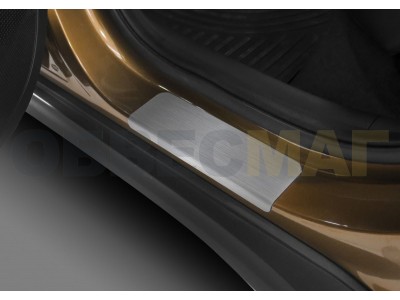 Накладки порогов Rival с надписью 4 шт для Kia Sportage 2016-2021