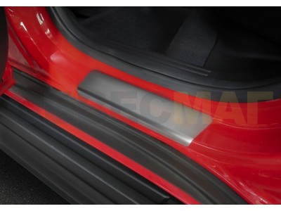 Накладки порогов Rival с надписью 4 штуки для Kia Soul 2 2016-2019