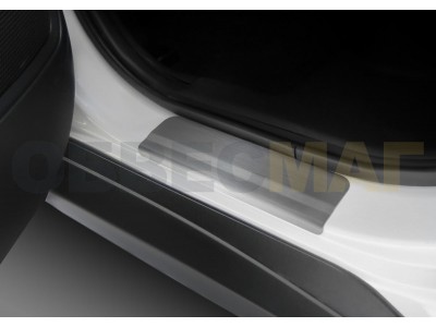 Накладки порогов Rival с надписью 4 штуки для Mitsubishi Outlander 2015-2021