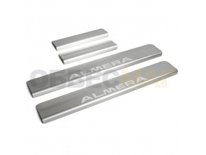 Накладки порогов Rival с надписью 4 штуки для Nissan Almera № NP.4104.3