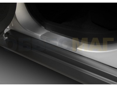 Накладки порогов Rival с надписью 4 штуки для Nissan Almera 2013-2018
