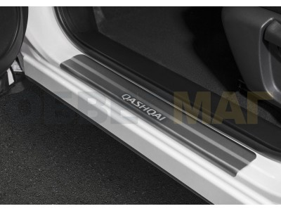 Накладки порогов Rival с надписью 4 штуки для Nissan Qashqai 2014-2021