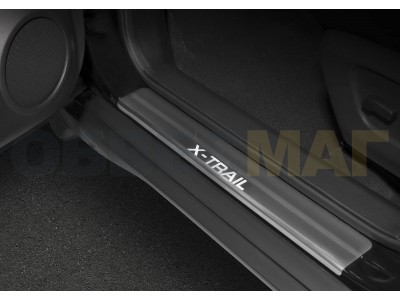 Накладки порогов Rival с надписью 4 штуки для Nissan X-Trail T32 2015-2021
