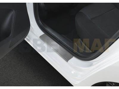 Накладки порогов Rival с надписью 4 штуки для Skoda Rapid 2012-2021