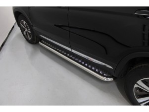 Пороги с площадкой алюминиевый лист 60 мм для Changan CS75 № CHANCS7520-19