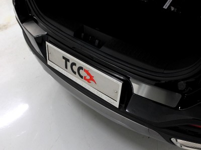 Накладки на задний бампер лист шлифованный 2 шт ТСС для Chery Tiggo 8 2020-2021