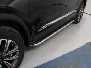 Пороги с площадкой нержавеющий лист 42 мм для Chery Tiggo 8 № CHERTIG820-25