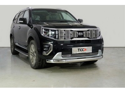 Накладка решетки радиатора верхняя16 мм 6шт  ТСС для Kia Mohave 2020-2021