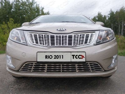 Рамка номерного знака Kia Rio (комплект) ТСС для Любые