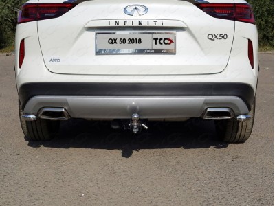 Защита задняя уголки 42 мм для Infiniti QX50 2018-2021