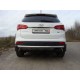 Защита заднего бампера центральная 60 мм ТСС для Hyundai Santa Fe 2012-2015