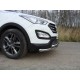Защита передняя двойная 60-50 мм ТСС для Hyundai Santa Fe 2012-2015