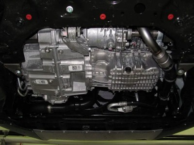 Защита картера двигателя, КПП (4 мм, алюминий) для Ford Kuga 2013-2017 (V - 1.6 AT 4WD; 2.5 AT 4WD), Ford Kuga 2017-2020 (V - 1.5 AT; 2.5 AT)
