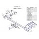 Фаркоп для Ford Kuga DM2 2008-2013 с условно-съемным креплением шара (на 2 болтах)