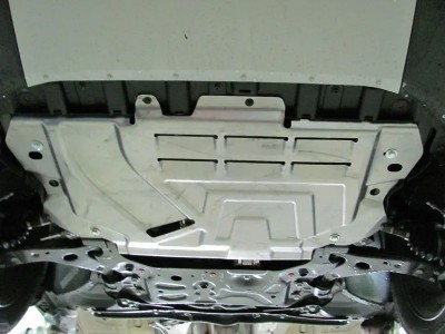 Защита картера двигателя, КПП (4 мм, алюминий) для Ford Kuga 2013-2017 (V - 1.6 AT 4WD; 2.5 AT 4WD), Ford Kuga 2017-2020 (V - 1.5 AT; 2.5 AT)