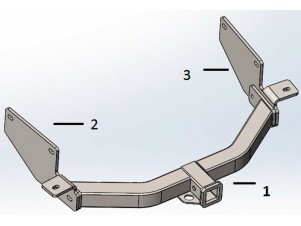 Фаркоп Бизон, тип шара Е, съёмный для Land Rover Discovery 3/4/Range Rover Sport № FA 0150-E