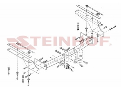 Фаркоп для Toyota Land Cruiser Prado J90 04/1996-12/2002 фланцевое крепление шара